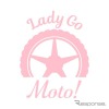 バイクとクルマを愛する女性のためのメディア『Lady Go Moto！（レディゴーモト）』のロゴイメージ