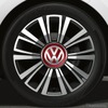 VW spice up! （キャンディホワイト）専用16インチアルミホイール（レッドセンターカバー付：10スポーク）