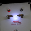 『音響改善アイテム』を機器に置いたときの放電状態。
