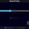 “ロックフォード・フォズゲート”のチューニングアプリにおける、「タイムアライメント」の設定画面。