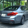 BMW 523d M Sportのリアビュー。