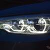 BMW 523d M Sportのヘッドランプ。照射能力は非常に高かった。
