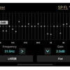 「イコライザー」機能の設定画面の一例（クラリオン・フルデジタルサウンド）。