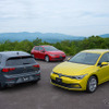 VW ゴルフ 新型。右から「Style」「Active」「R-Line」