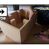 “ガレージショウエイ”制作の、サブウーファーボックスの製作過程を紹介するYouTube動画の1場面。