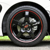 【MID RMP RACING R50】推奨サイズ：18×8.0J Inset45 5H-100／カラー：ブラック/リムレッドライン／タイヤサイズ：225/40R18