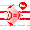 後方車の異常接近を自動で検知