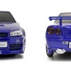 車型モバイルバッテリー 日産スカイライン GT-R（BNR34） ワイルド・スピードMAX（ブルー） ブライアン仕様