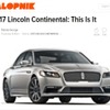 リンカーン コンチネタル 新型の画像をリークした米『JALOPNIK』