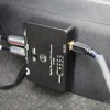DSP（ロックフォードDSR1）は助手席足元に埋め込み設置。DAPなどを入力する際にはオーディオテクニカのAT-HRD1を介している。