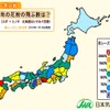 2016年春の花粉飛散数予測（前シーズン比）