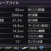 OBD2アダプター使用表示例