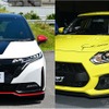 日産 ノートオーラNISMO（左） vs スズキ スイフトスポーツ（右）