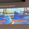 電動格納式のリトラクタブルリアスポイラーは、停止時は大型のテールゲートに一体化されている。