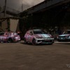 向かって左からVW ゴルフGTI クラブスポーツのニュルブルクリンク24時間耐久レース仕様、同市販仕様、初代ゴルフ
