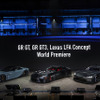 レクサス LFA Concept（左）とGR GT3（中）、GR GT（右）