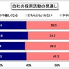 自社の採用活動の見通し