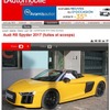 新型 アウディ R8 スパイダーをスクープした『automobile magazine』