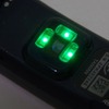 使用時はこのようにLEDが点灯し、血流をセンサーが捉える。
