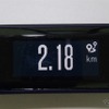 歩いた距離。本機はGPSを搭載していないので、この距離はステップ数に歩幅を掛けたものだ。歩幅は自動設定されるが、より正確な数値を入力することも可能。