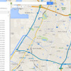 本機で保存した軌跡データをブラウザ上に表示したGoogleマップに表示することができる
