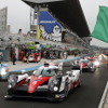 ルマンのコースに登場した「TOYOTA TS050 HYBRID」（#5と#6）。