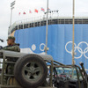 リオデジャネイロ五輪市内で立哨する軍人（2016年8月3日）