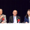 パネルディスッション。左より杉尾哲氏、岡田高大氏、後藤由美氏