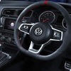 VW ゴルフ GTI クラブスポーツ ストリート エディション 専用アルカンターラ 3本スポーク マルチファンクション ステアリングホイール