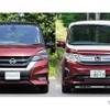 日産セレナ新型（左）とホンダステップワゴン（右）を比較試乗