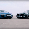 【動画】533馬力アウディR8にメルセデス最新GT Sがドラッグレースで挑む！ 画像