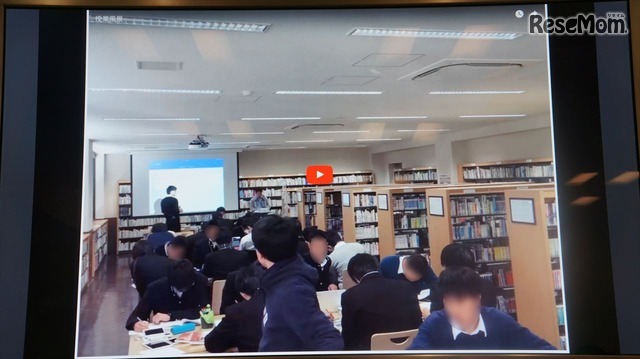 教材を事前配布することで、図書室も授業に活用できる