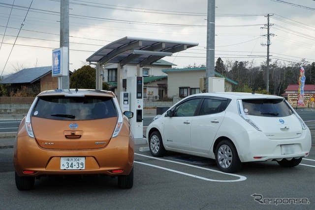 旅程中、1度だけ充電待ちがあった。