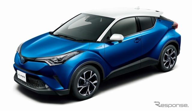 トヨタ C-HR G（ホワイト×ブルーメタリック）＜オプション装着車＞