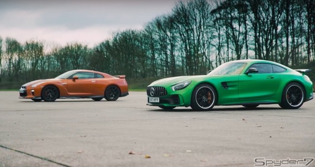 メルセデス AMG GT-R vs 日産 GT-R ドラッグレース　動画