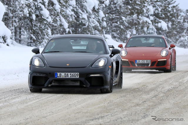 ポルシェ ケイマン GT4 スクープ写真