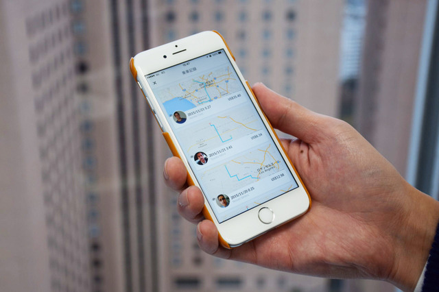 Uberの画面イメージ。「乗車記録」画面で、誰にいくら支払ったか確認できる