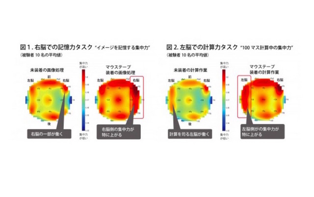 右脳と左脳の集中力に関する脳波の状態