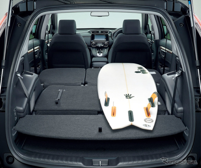 ホンダCR-V新型 7人乗りシートアレンジ サーフボード積載イメージ