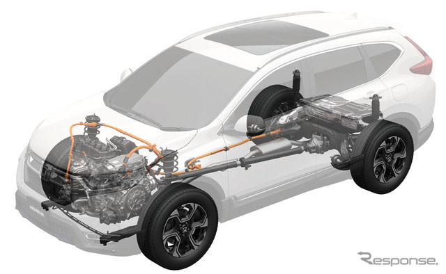 ホンダCR-V新型 SPORT HYBRID i-MMDシステム構成