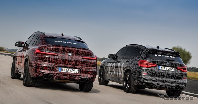 BMW X4M とBMW X3M の開発プロトタイプ車