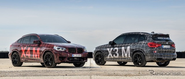 BMW X4M とBMW X3M の開発プロトタイプ車