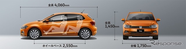 VW ポロ TSIハイライン ボディサイズイメージ