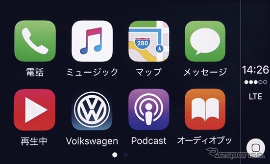 VW ポロ コネクティビティ機能“App-Connect”Apple CarPlay画面