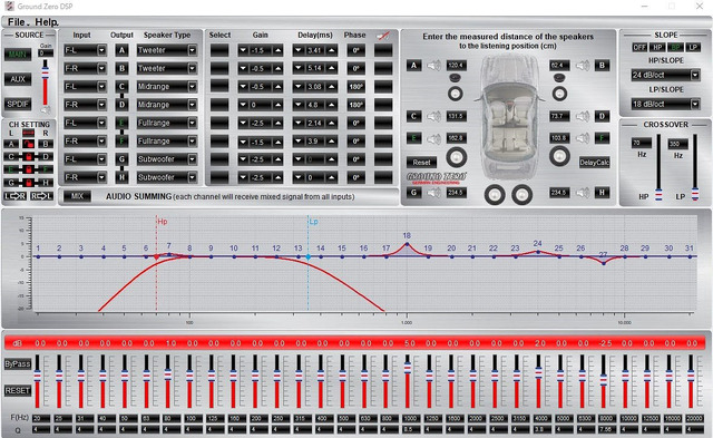 GZDSP 4.80AMP のチューニング画面