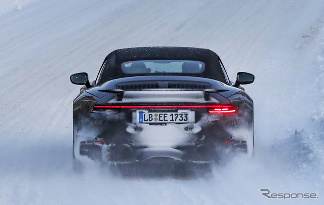 ポルシェ 911 ターボS カブリオレ（スクープ写真）