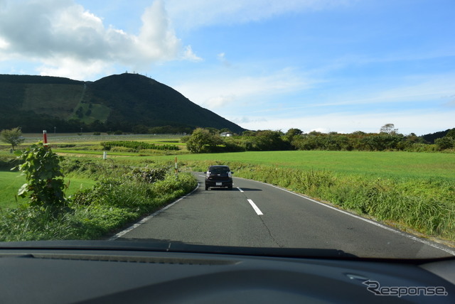 島根・三瓶山付近をドライブ中。e-POWERの走りは爽快だった。