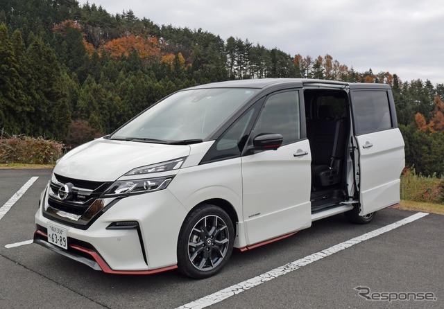 日産『セレナ NISMO』。3列シートのパセンジャーカーとしては標準的なユーティリティ。