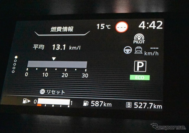 日産『セレナ NISMO』でのりんご狩り行楽。総走行距離は527.7kmであった。