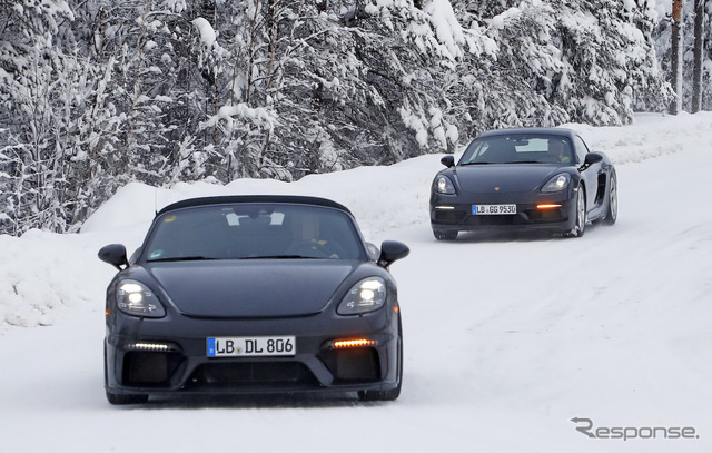 ポルシェ 718ケイマン GT4ツーリングパッケージ スクープ写真